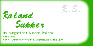 roland supper business card